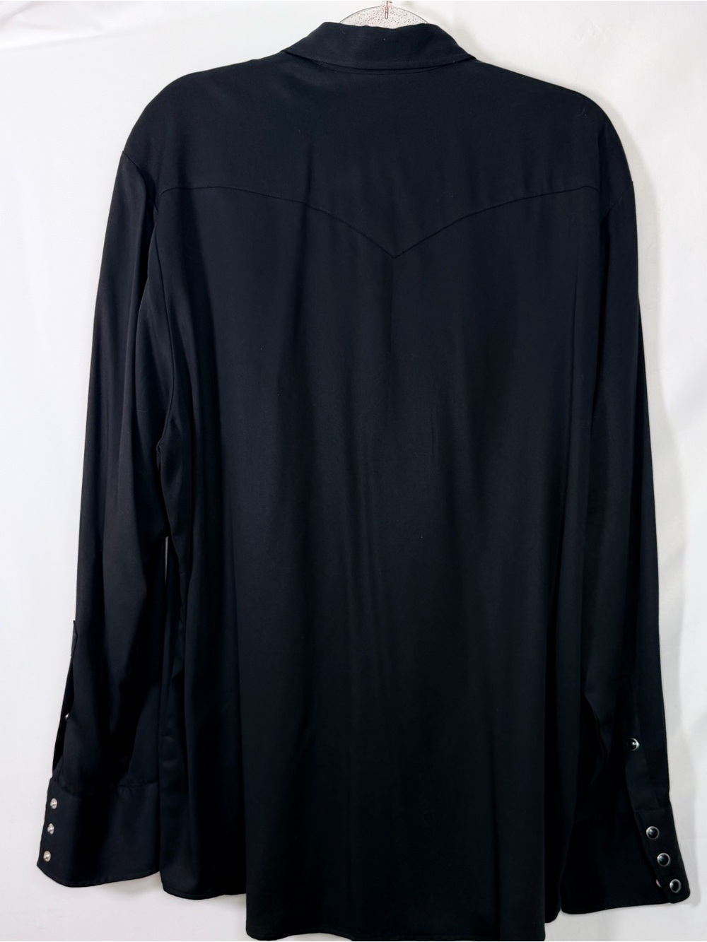 H Bar C California Ranchwear Western Pearl Snap Shirt Black 2XL - Picture 2 of 4